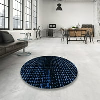 Ahgly Company Indoor Round Резюме черни абстрактни килими, 7 'кръг