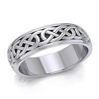 Gaelsong Sterling Silver Spinner Ring Eternal Love Knot Design Представете бижута за жени и мъже размер 4-15