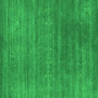 Ahgly Company Indoor Rectangle Abstract Green Contemporary Area Rugs, 7 '10'