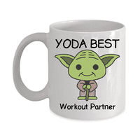 Yoda Best Workout Peforme Profession Mug - Новост за подаръци за подарък за подарък за рожден ден, годишнина, Валентин, специален повод, Коледа - 11oz забавна чаша за кафе