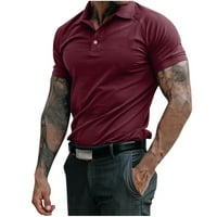 Adviicd Мъжки рокли ризи Модни мъжки поло ризи с къс ръкав лято памук класически приготен поло поло ежедневен основен дизайн моден голф тениски