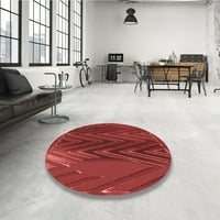 Ahgly Company Indoor Round шарени лави червени килими, 6 'кръг