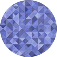 Ahgly Company Indoor Round шарени небесна синя рокля сини килими, 4 'кръг