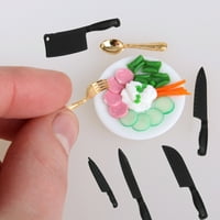 Задайте Mini Kitchen Sware Model Miniature Kitchen Cutter Container Models