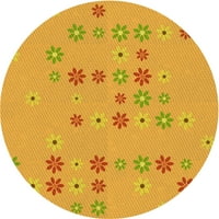 Ahgly Company Indoor Round шарени килими неоново оранжево, 7 'кръг
