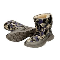 Колиша дамски мъжки зимна обувка среден телешки снежни ботуши плюшени облицовани топли обувки на открито дишащ Fau Fur Oak Color 8.5
