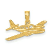 Карат в Карати 10k Жълто злато самолет Cessna Prander Charm