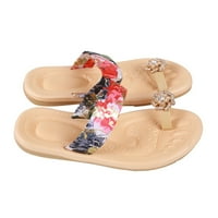 Плъзнете върху сандали за жени модни летни плоски джапанки хляби Rd обувка