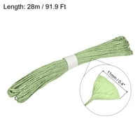 Рафии ивици хартиено въже светло зелено, 31 години усукана хартия занаятна струнна кабелна кабелна въже ръчно изработена опаковка