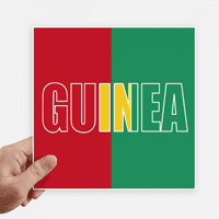 Гвинея кънтри флаг Име Стикер Етикети Стенна снимка Лаптоп Декал самостоятелно лепило