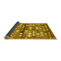 Ahgly Company Indoor Square Southwestern Yellow Country Area Rugs, 3 'квадрат