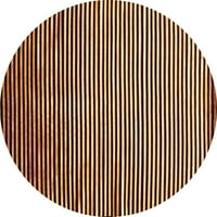Ahgly Company Indoor Round Abstract Orange Contemporary Area Rugs, 7 'Round