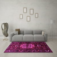 Ahgly Company Indoor Round Персийски розови традиционни килими, 4 'кръг