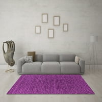 Ahgly Company Indoor Round Ориенталски розови килими за индустриална зона, 3 'кръг